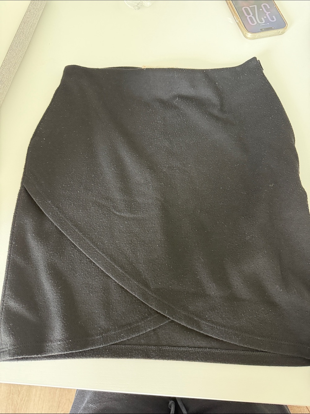 NAF NAF Black Mini Wrap-Front Skirt